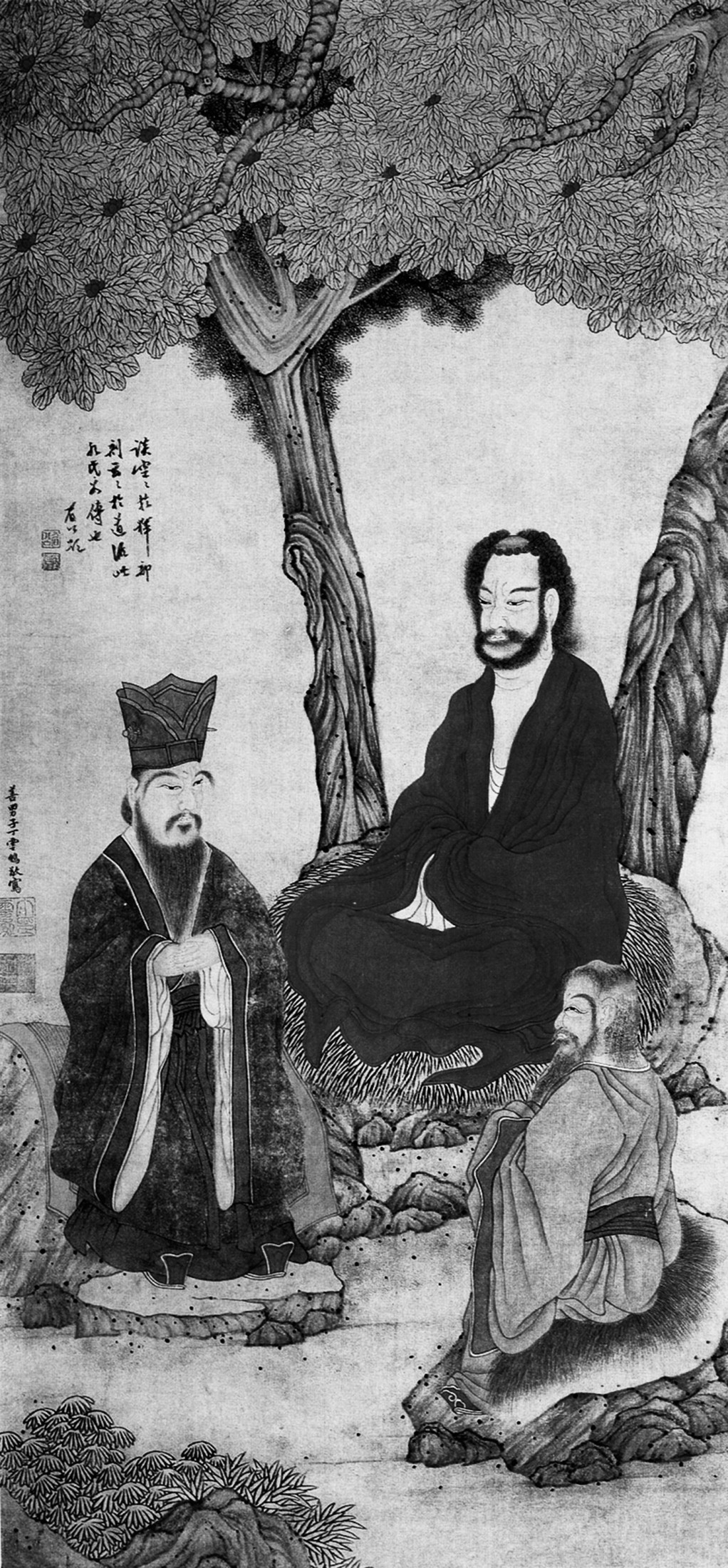 《三教图》（明，丁云鹏，现藏故宫博物院） - 图1