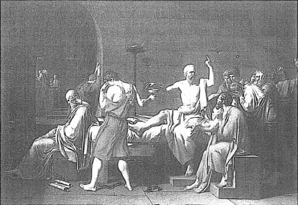 ▲法国画家雅克–路易·大卫的名画《苏格拉底之死》，现藏于纽约大都会艺术博物馆。 - 图1