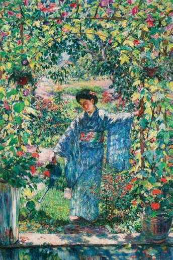 山下新太郎《看书的女人》 - 图5