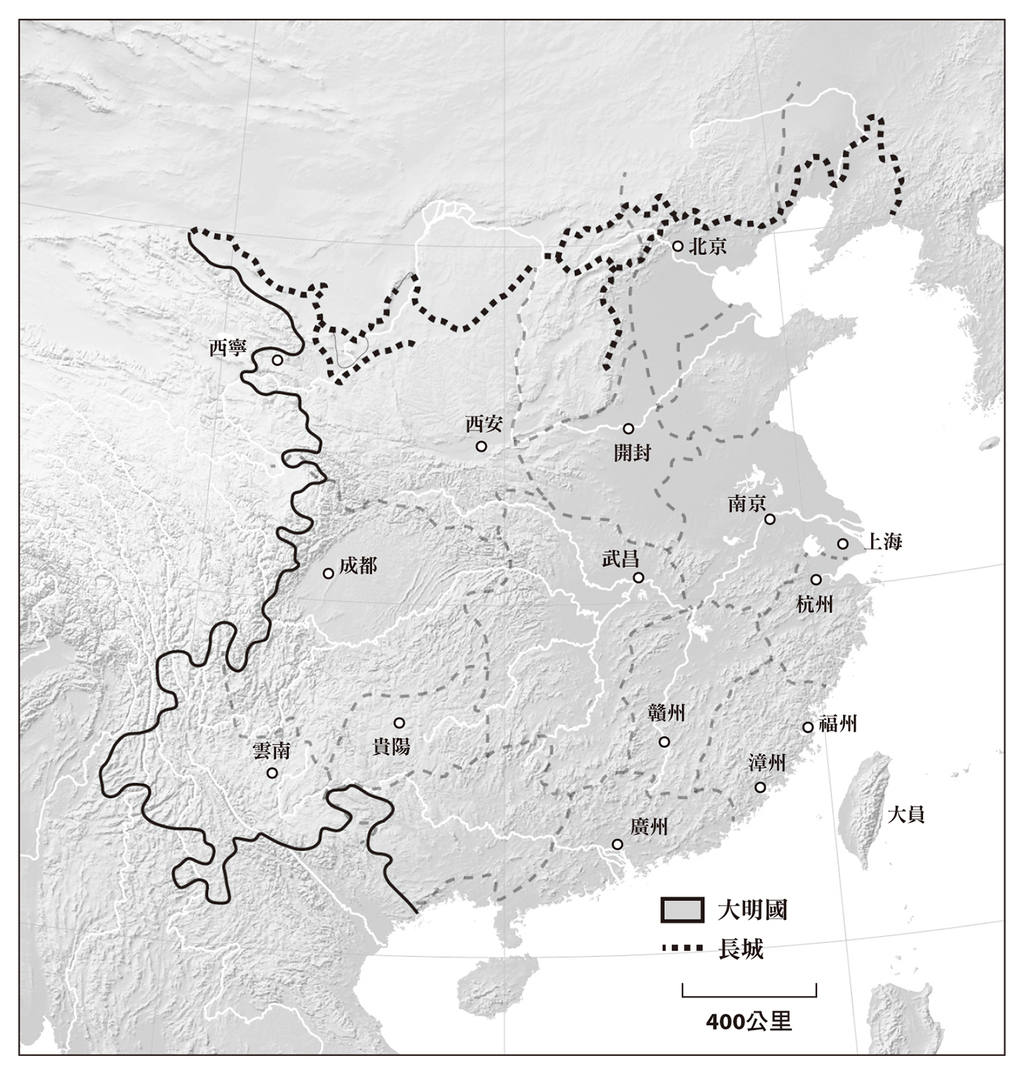 1. 從中國所在位置為天頂的等距離投影圖。 - 图3