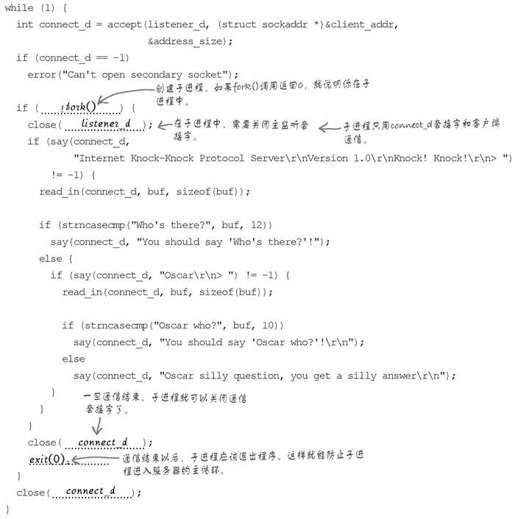 为每个客户端fork()一个子进程 - 图7