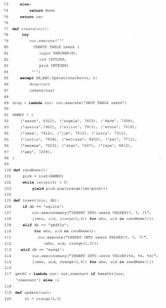 21.2 Python数据库应用程序程序员接口（DB-API） - 图22