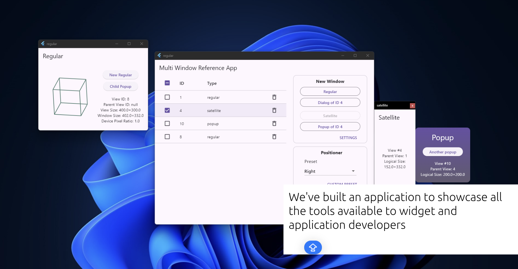 Flutter PC 多窗口新进展，已在  Ubuntu/Canonical 展示 - 图5