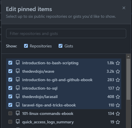 choose repositories