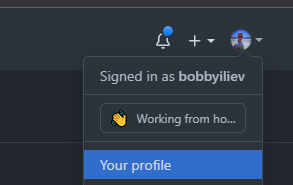 your profile button