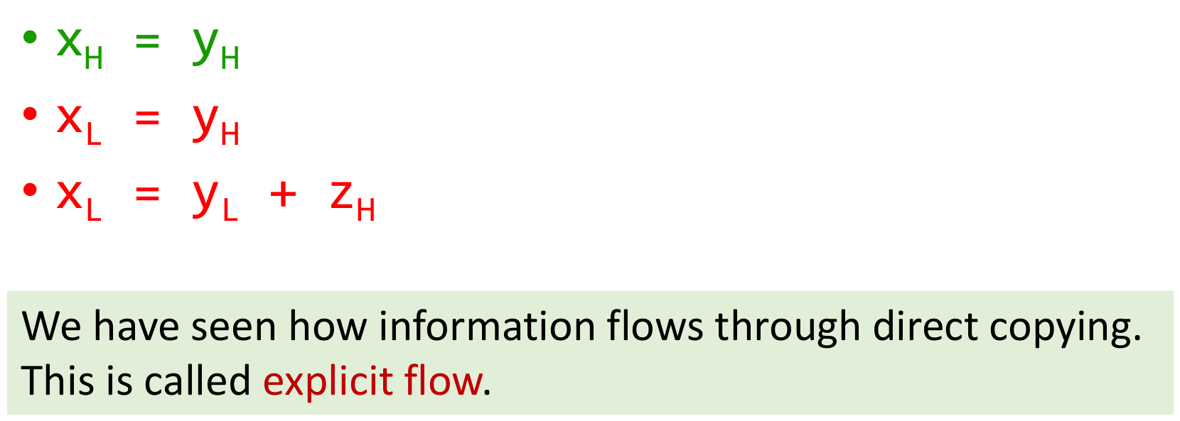 Explicit Flow