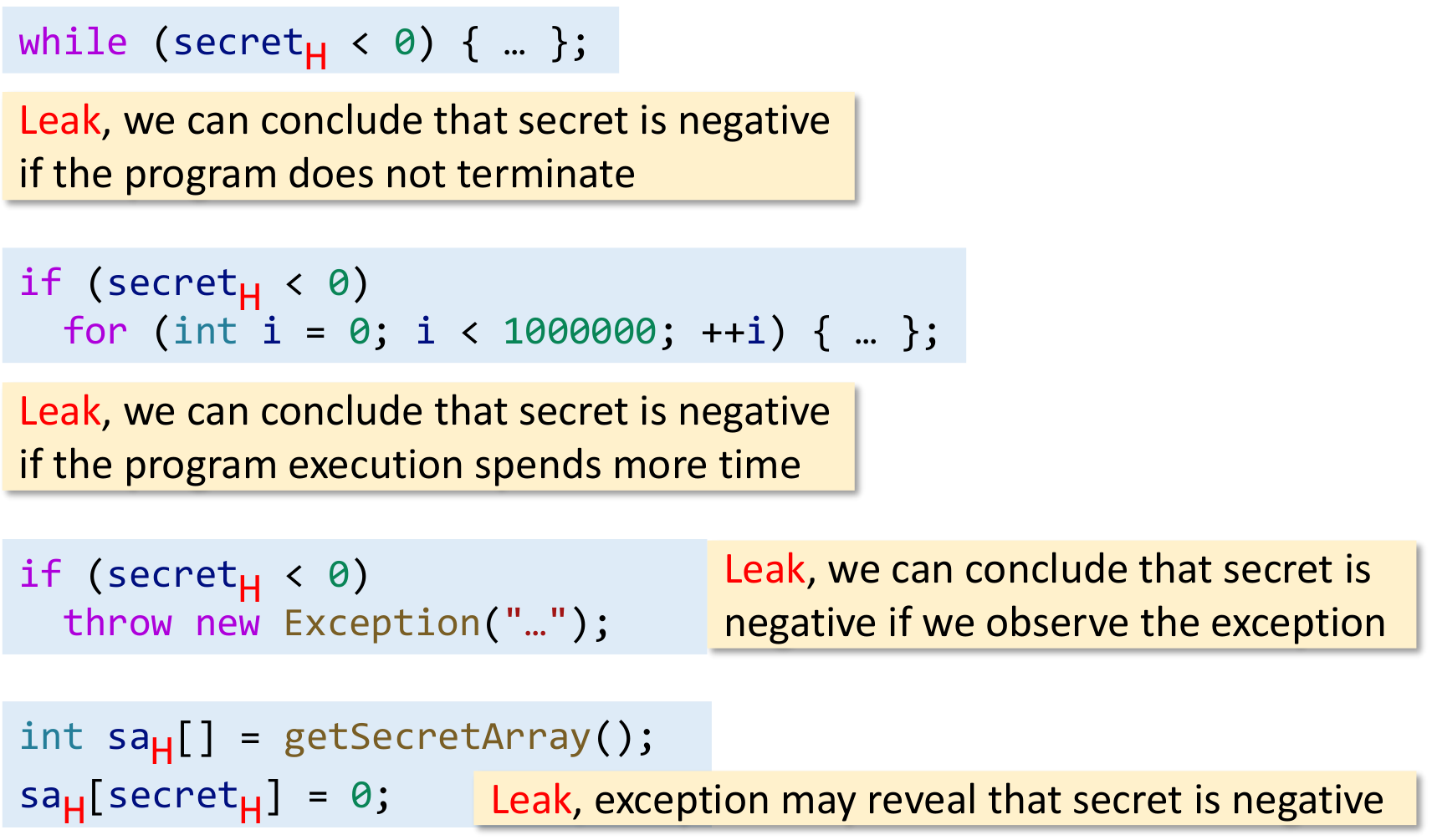 More Leak Examples