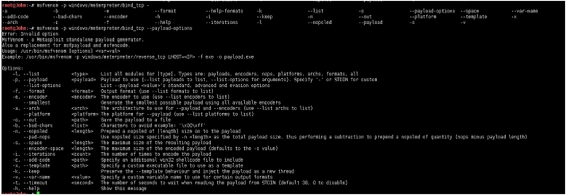 第三十课：解决msfvenom命令自动补全 - 图5