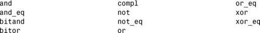 附录B C++关键字 - 图2