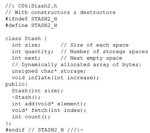 6.4　带有构造函数和析构函数的Stash - 图1